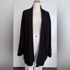 Eileen Fisher Midnight French Terry Jacket Organic Cotton Cozy